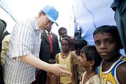スリランカを訪問した国連事務総長(2009)
