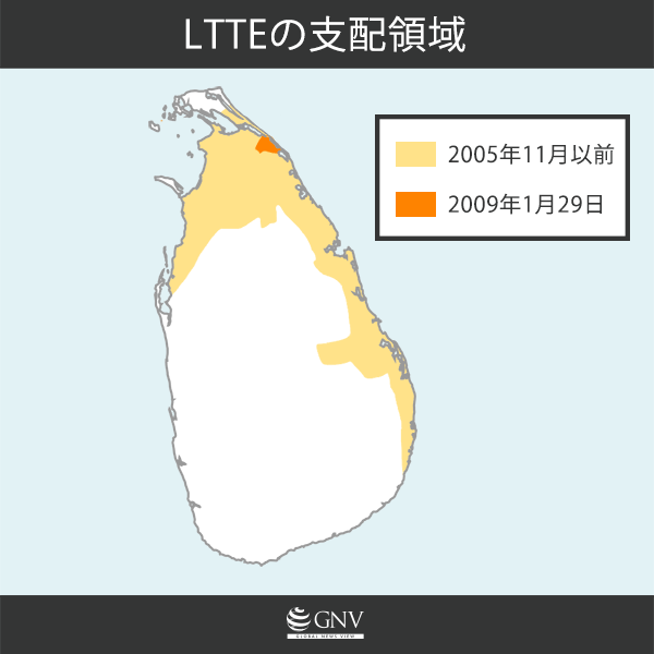 LTTEの支配領域